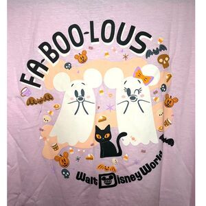 Fa-Boo-Lous ghost women's tee in pink size L Disney world